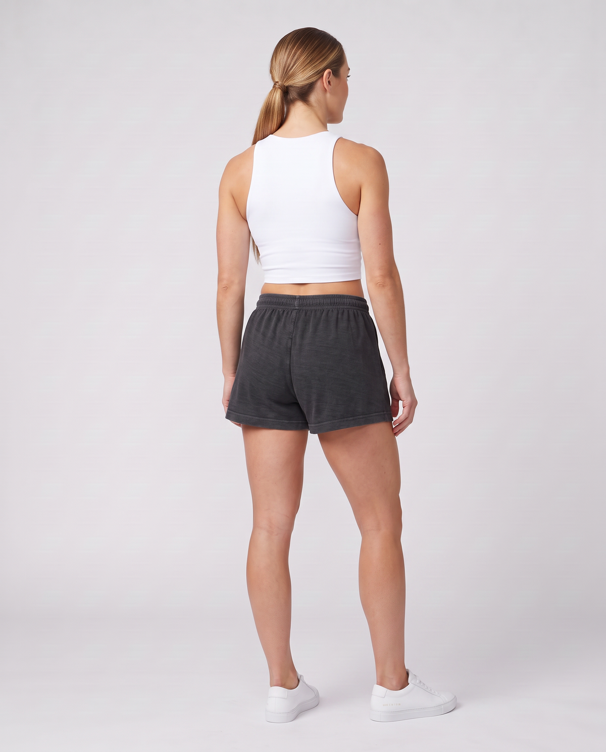 Off Duty Sunday Shorts in Washed Black on model, scene 6 — od-color:washed-black