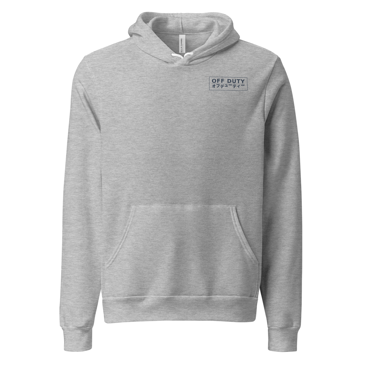 Off Duty Men's Hoodie in Athletic Heather, front view
