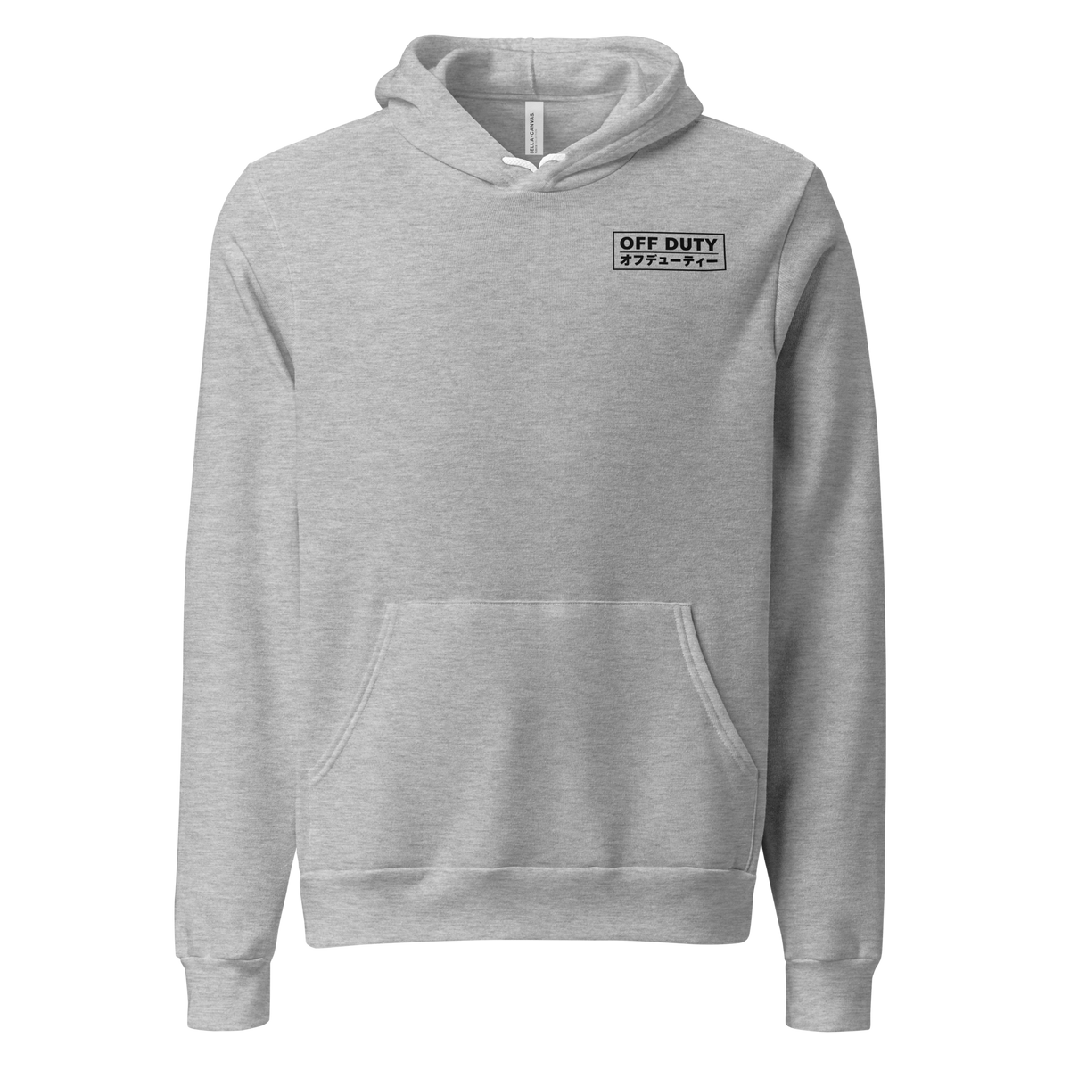 Off Duty Men's Hoodie in Athletic Heather, front view