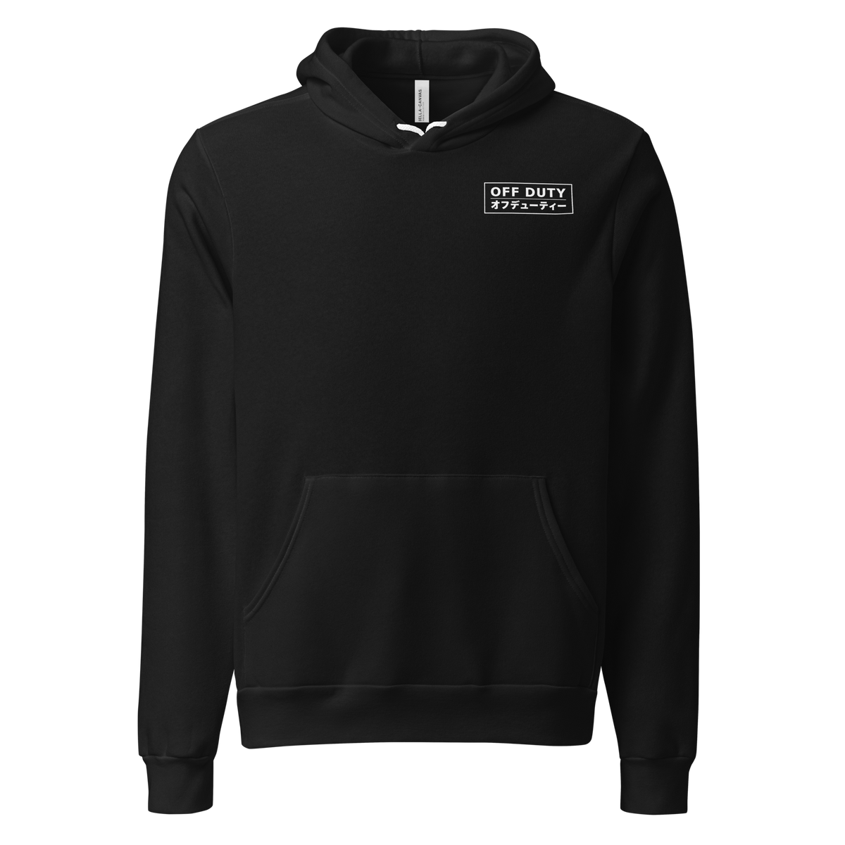 Off Duty Men's Hoodie in Black, front view
