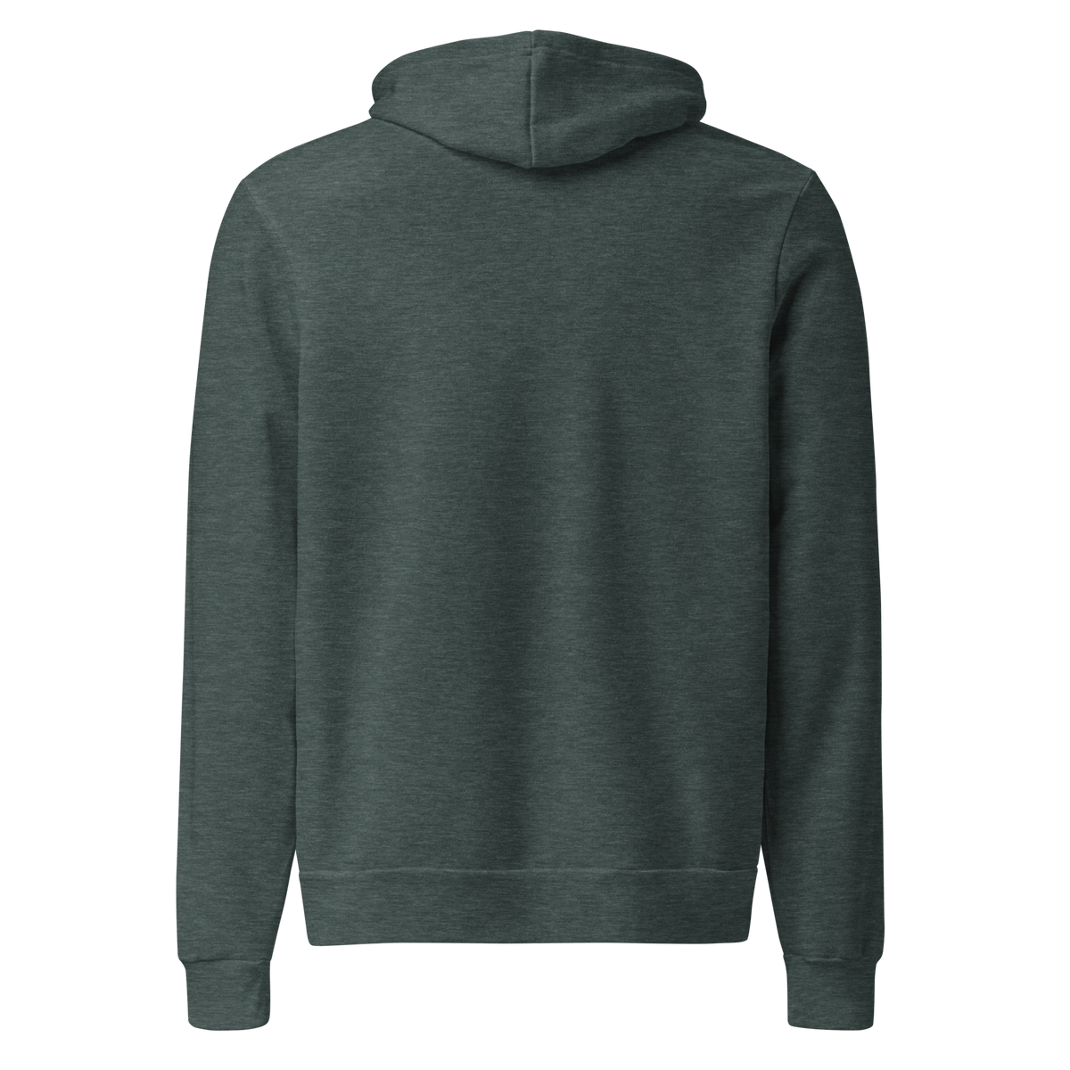 Off Duty Men's Hoodie in Heather Forest, back view