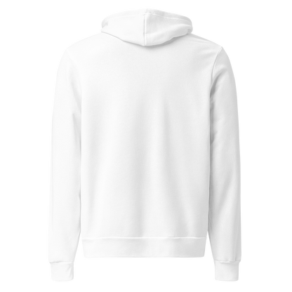 Off Duty Men's Hoodie in White, back view