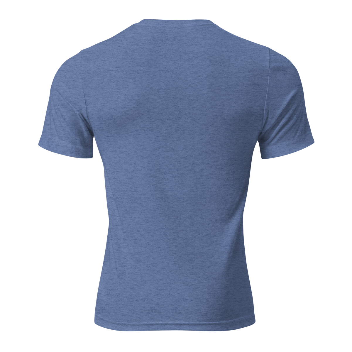 Off Duty Men's Triblend Tee in Blue, back view