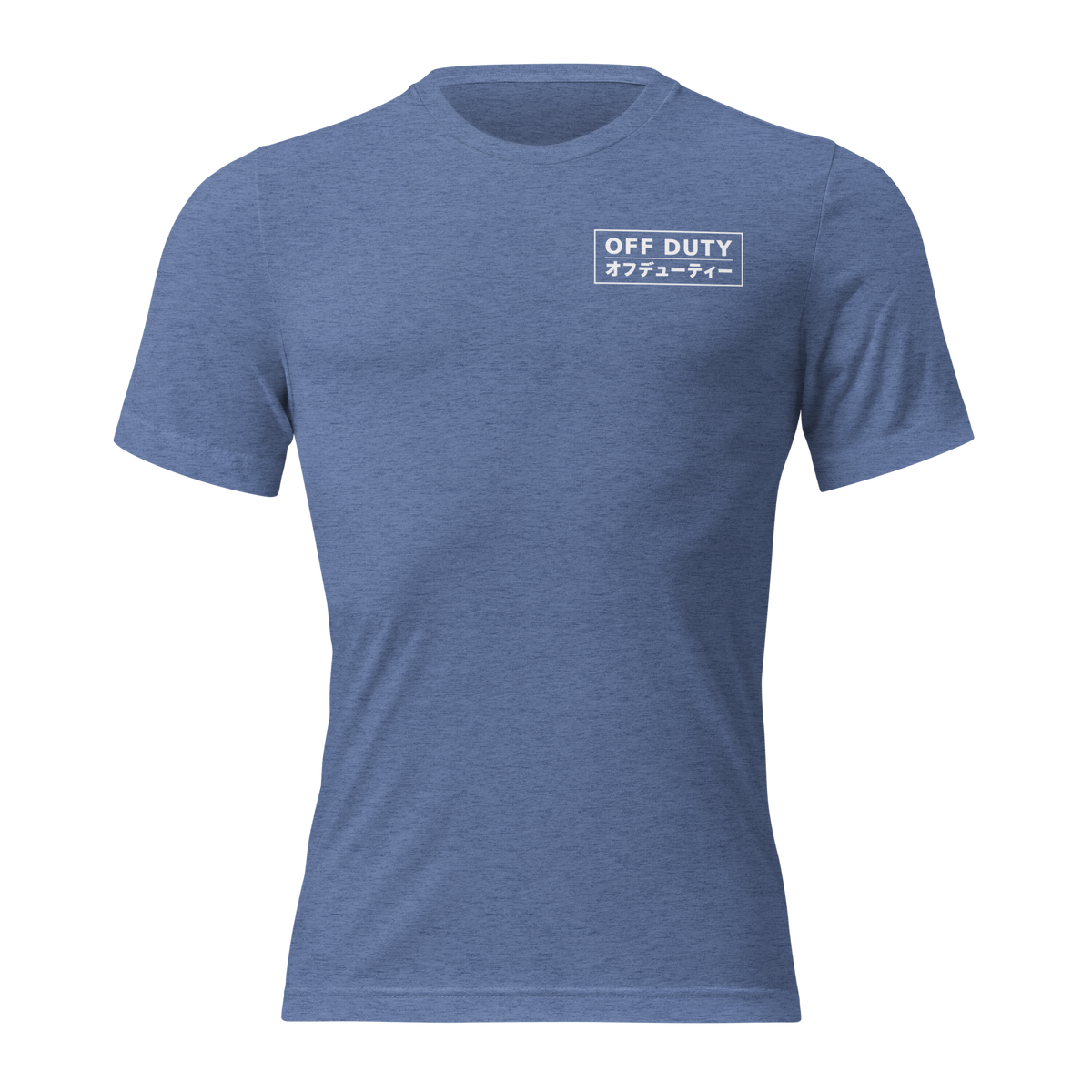 Off Duty Men's Triblend Tee in Blue, front-view product image for this color
