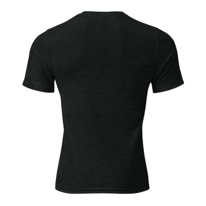 Off Duty Men's Triblend Tee in Black, back view