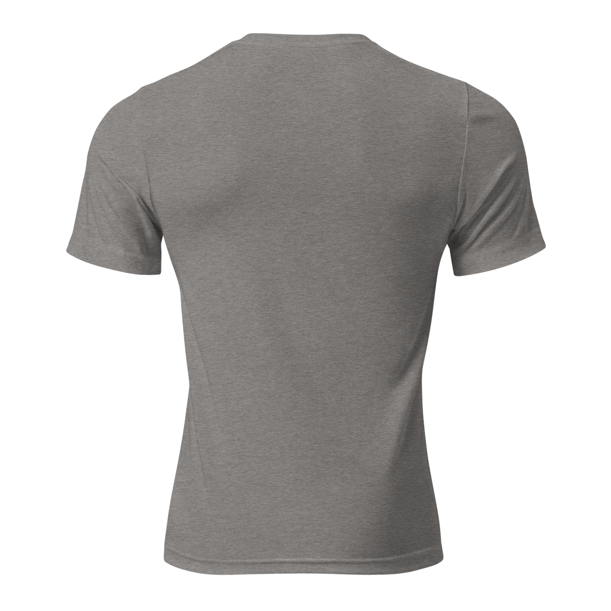 Off Duty Men's Triblend Tee in Gray, back view
