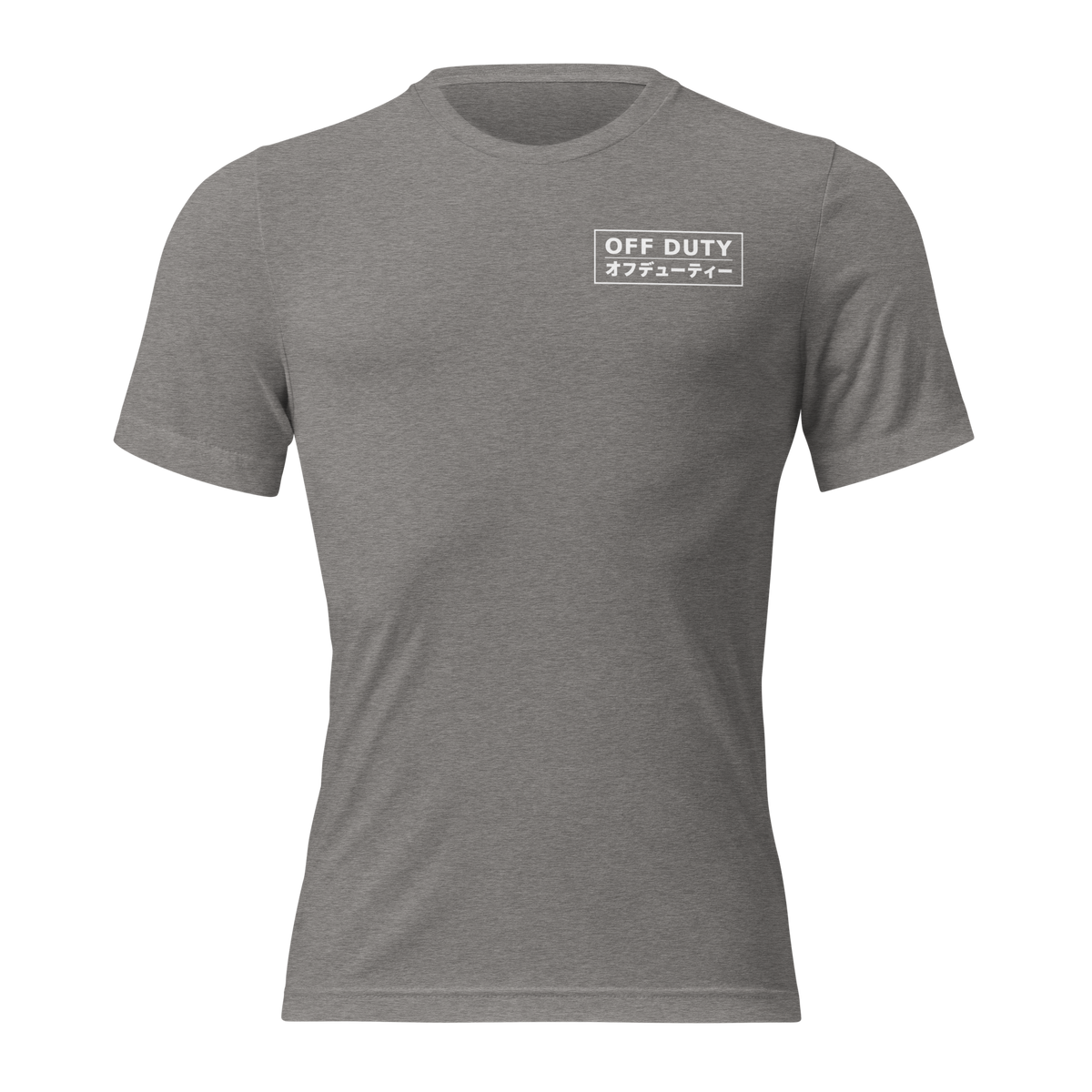 Off Duty Men's Triblend Tee in Gray, front view