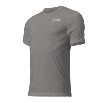 Off Duty Men's Triblend Tee in Gray, front left view
