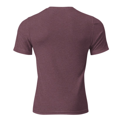 Off Duty Men's Triblend Tee in Red, back view