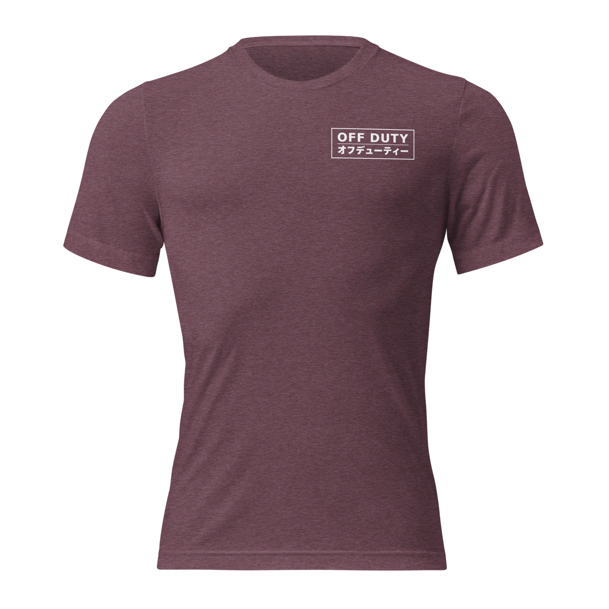 Off Duty Men's Triblend Tee in Red, front-view product image for this color