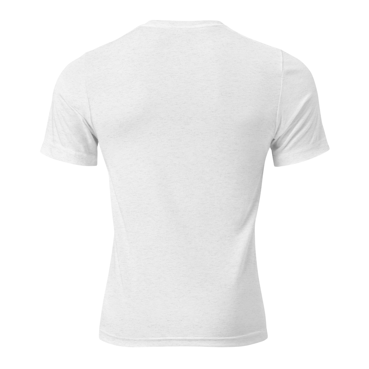 Off Duty Men's Triblend Tee in White, back view