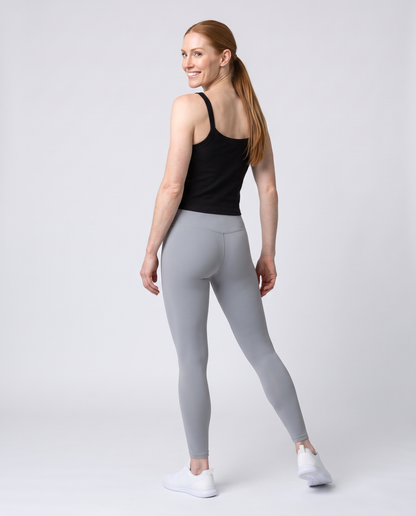 Off Duty The Weekend Ribbed Tank in Solid Black Blend on model, scene 6 — od-color:solid-black-blend
