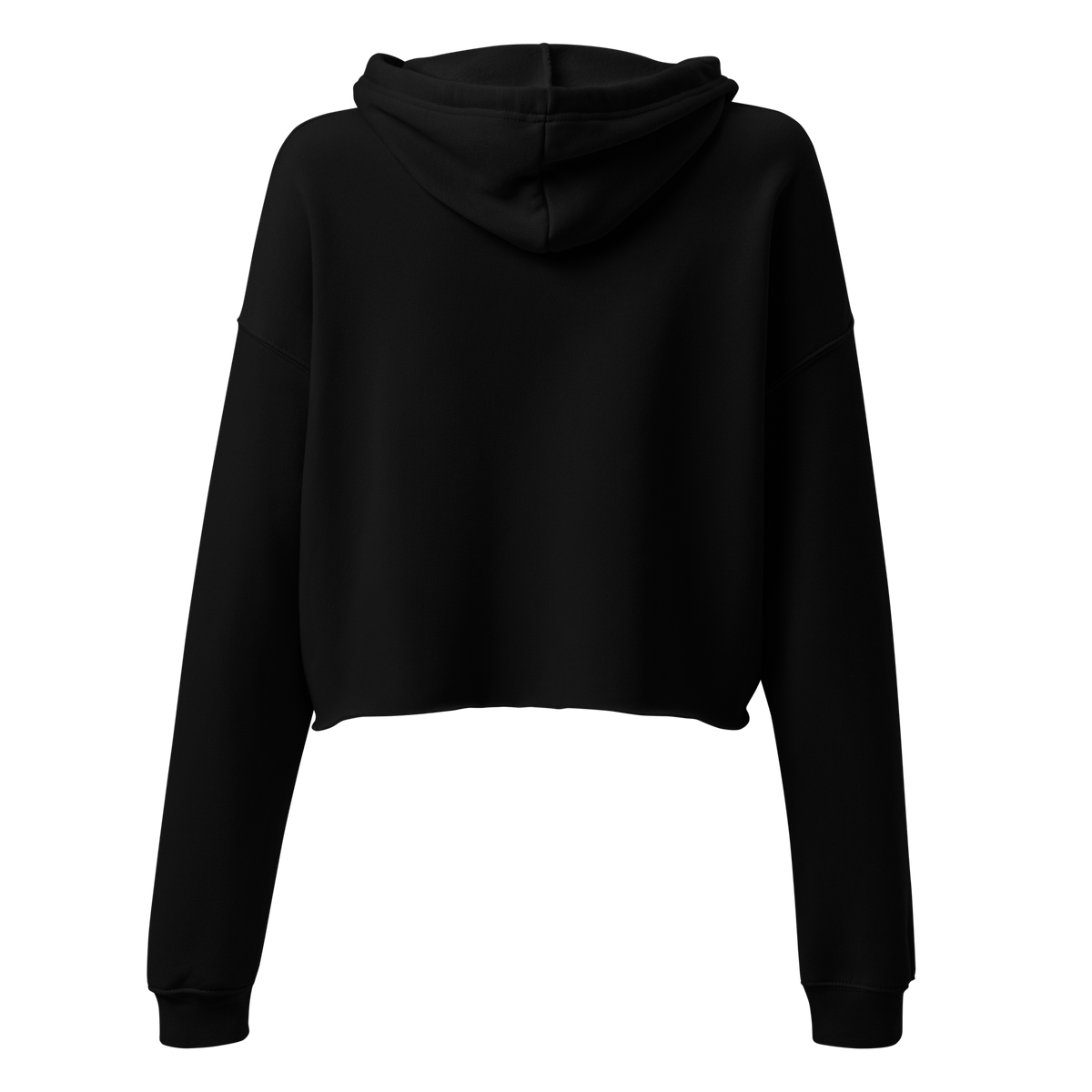 Off Duty Women's Cropped Hoodie in Black, back view