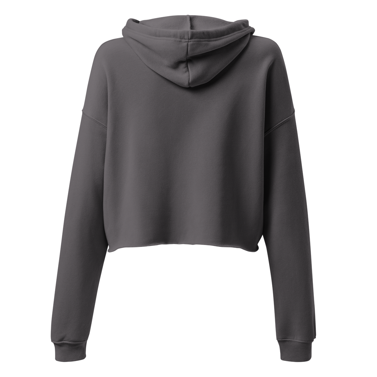 Off Duty Women's Cropped Hoodie in Storm, back view