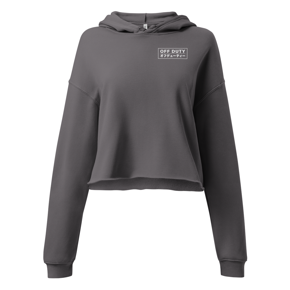 Off Duty Women's Cropped Hoodie in Storm, front view