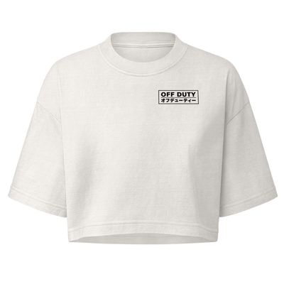 The Weekend Cropped Tee in Vintage White